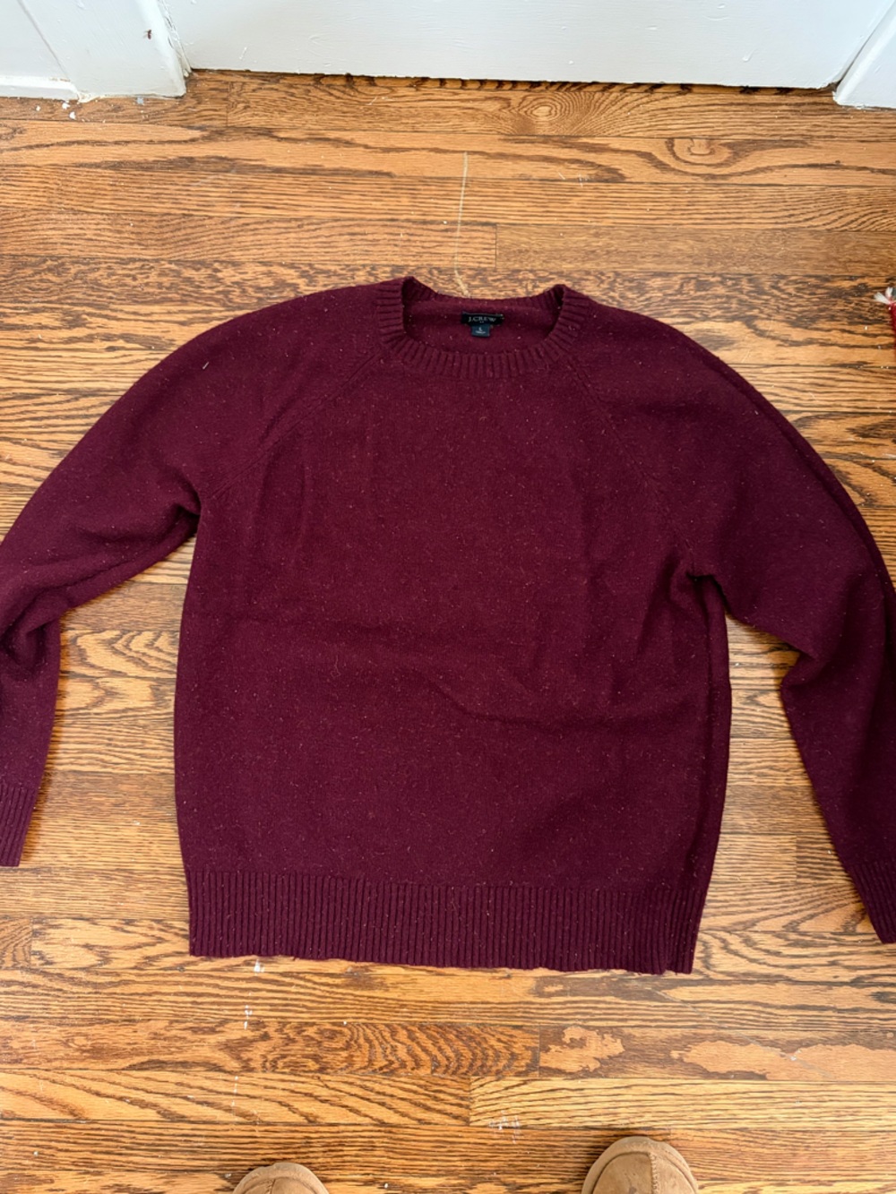 J. Crew Men's Crewneck Sweater in Burgundy